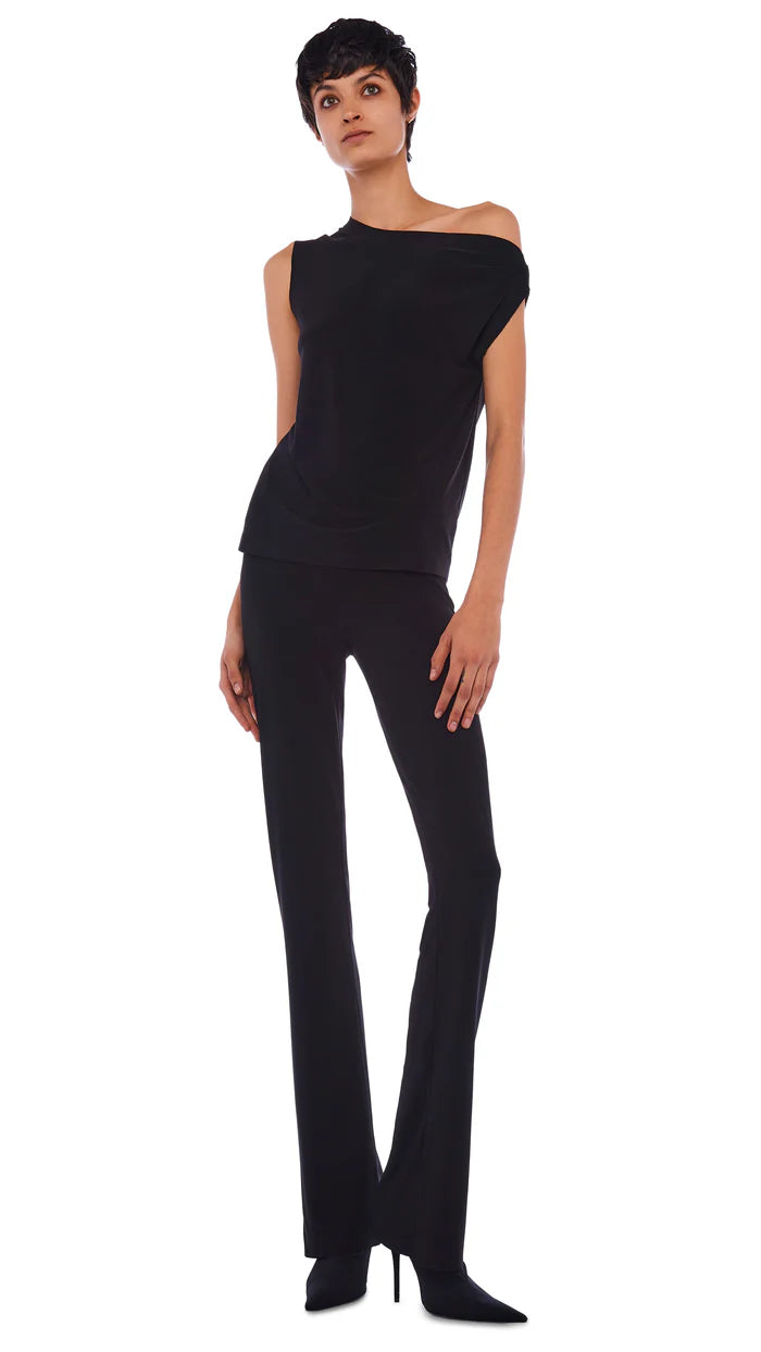 Drop Shoulder Top Black – Shop Yu Fashion