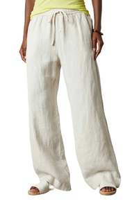 Gwyneth Heavy Linen Pant - Bisque