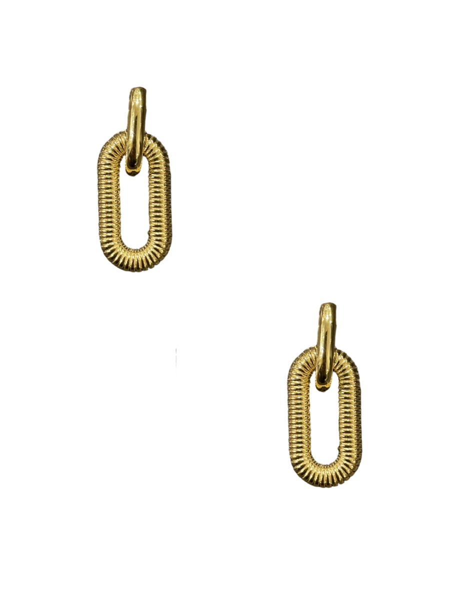 Coil Link Earrings - Gold