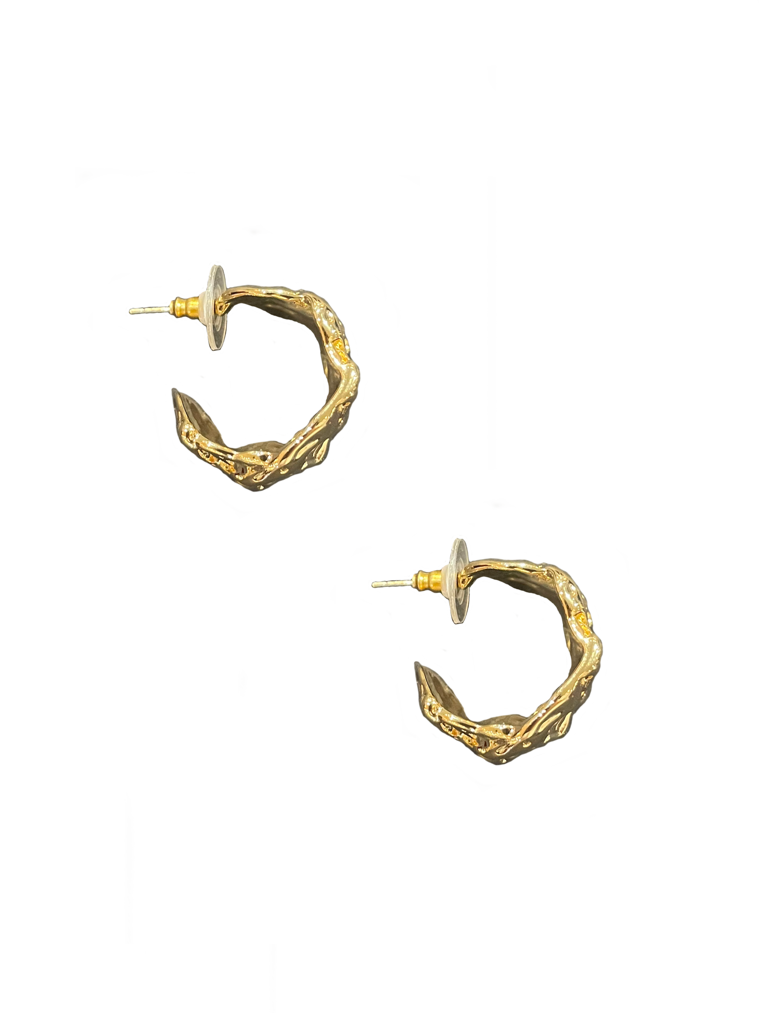 Textured Hoops - Gold
