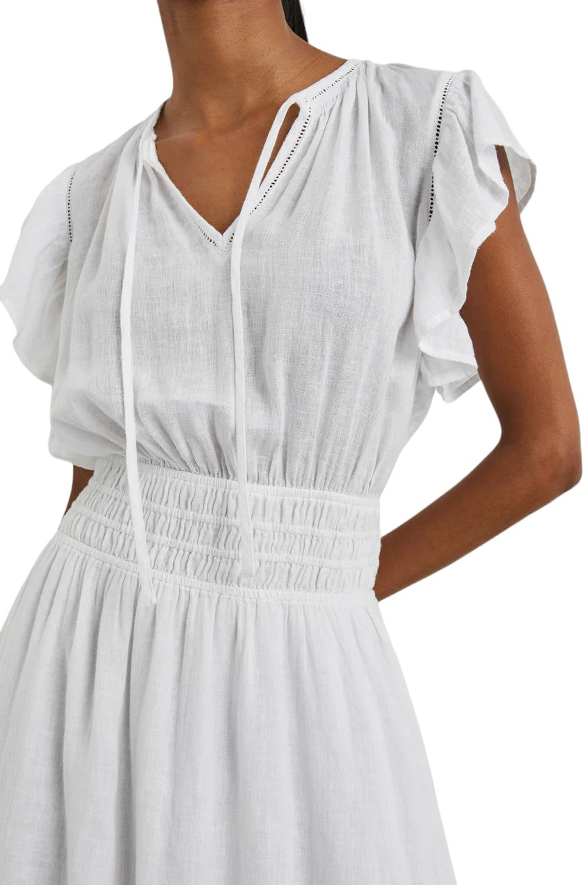 Iona Dress - White Lace Detail