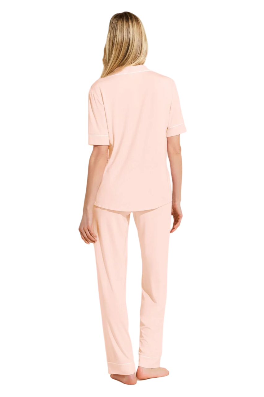 Gisele Short Sleeve Pant PJ Set - Petal Pink