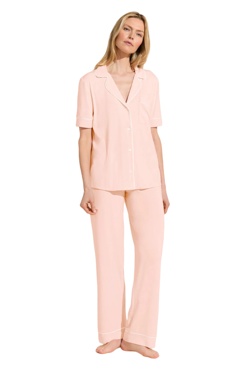 Gisele Short Sleeve Pant PJ Set - Petal Pink
