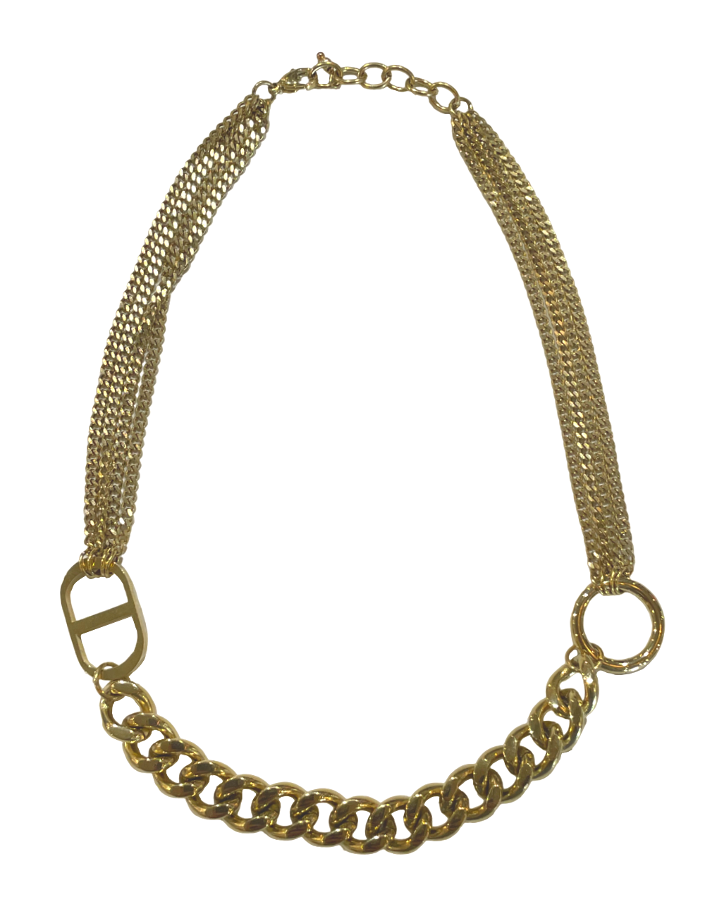 Cuban Curb Link Necklace - Gold