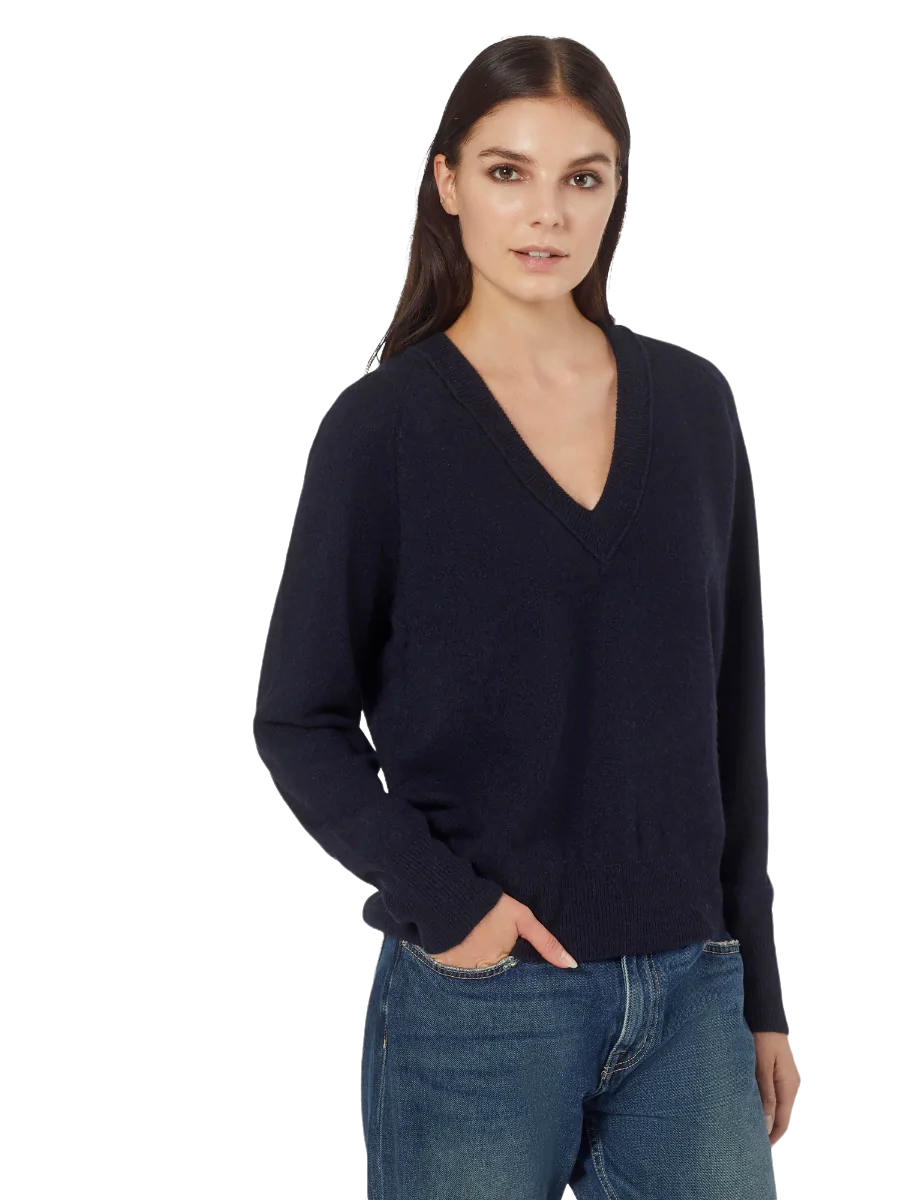 Madalene V-Neck Cashmere Sweater Eclipse – Shop Yu Fashion