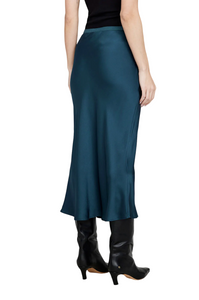 Bar Silk Skirt - Steel Blue - Shop Yu Fashion