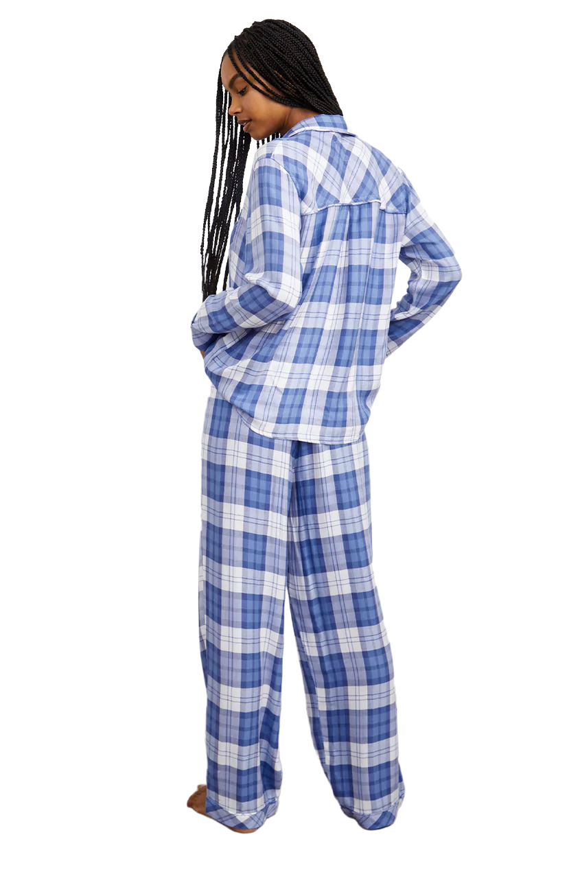 Clara Pajamas - Blueberry White - Shop Yu Fashion