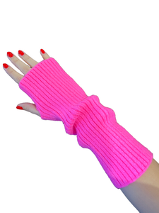 Ribbed Armwarmers - Pink - Shop Yu Fashion