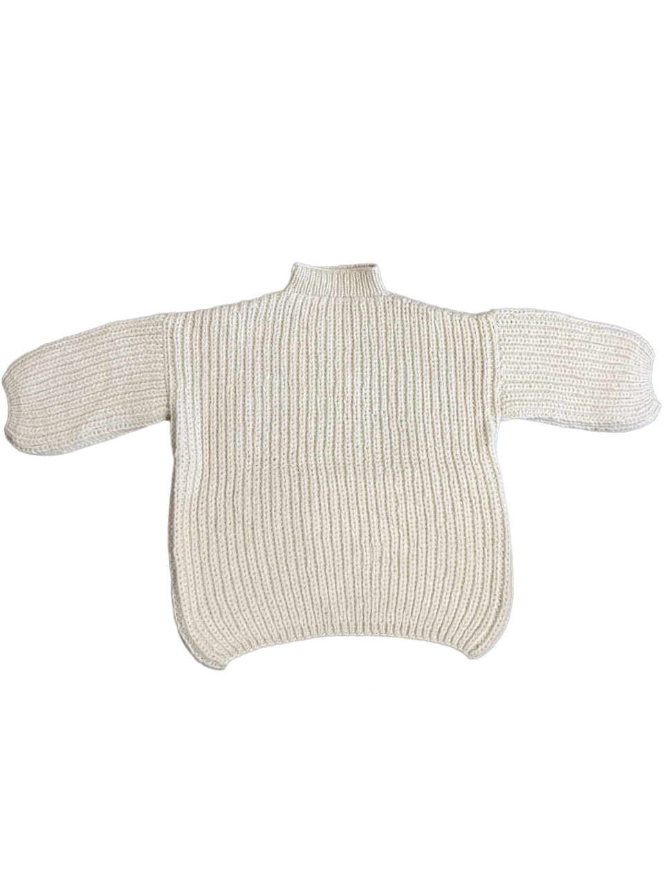 White 2025 fisherman sweater