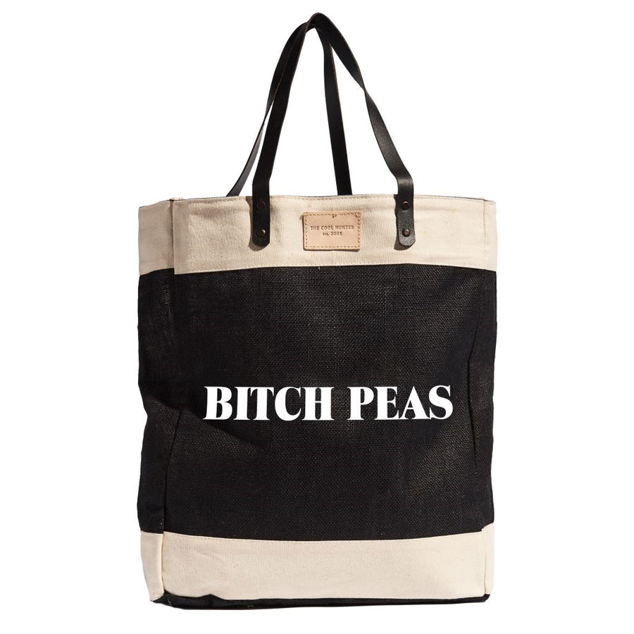 Large Market Bag - B*tch Peas - Shop Yu Fashion