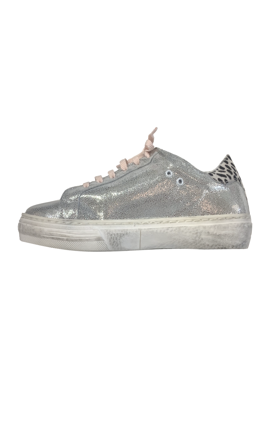 Silver/Pink Sneaker - Shop Yu Fashion