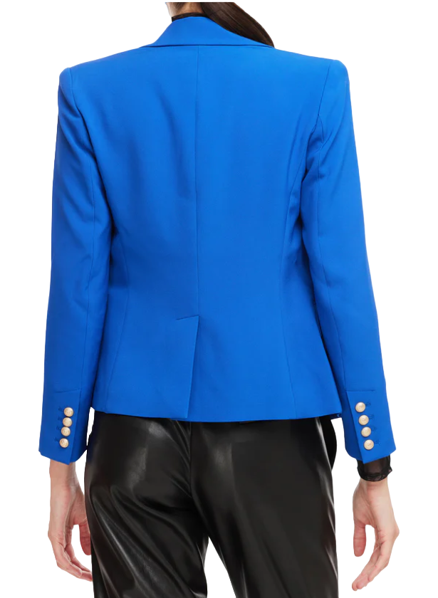 Delilah Crepe Blazer - Cobalt Blue - Shop Yu Fashion