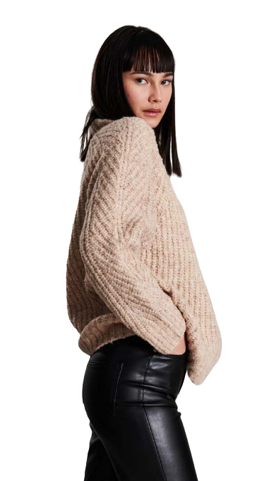 Everly Sweater - Almond - Shop Yu Fashion