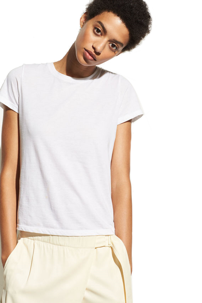 Essential Short Sleeve Cotton Crew - Shop Yu Fashion