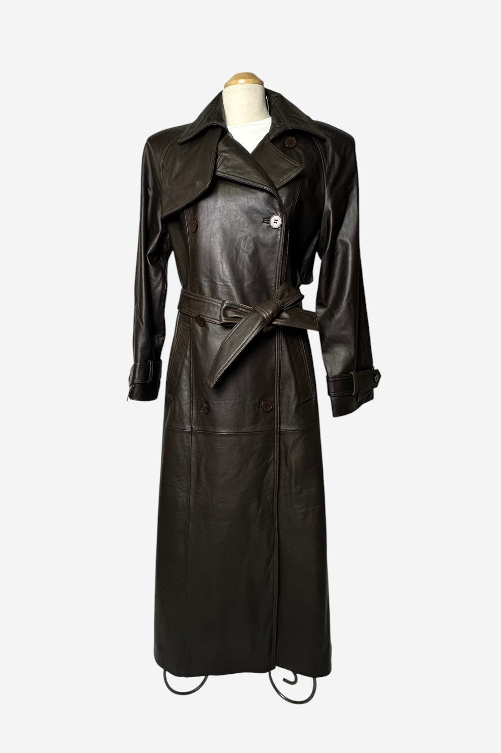 Corrin Leather Trench - Espresso