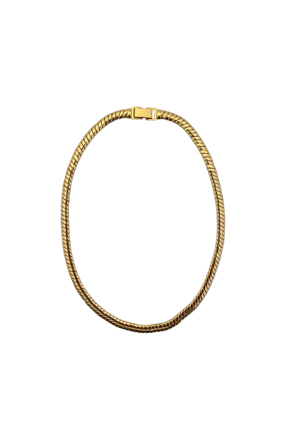 Wide Snake Chain - Gold - Shop Yu Fashion