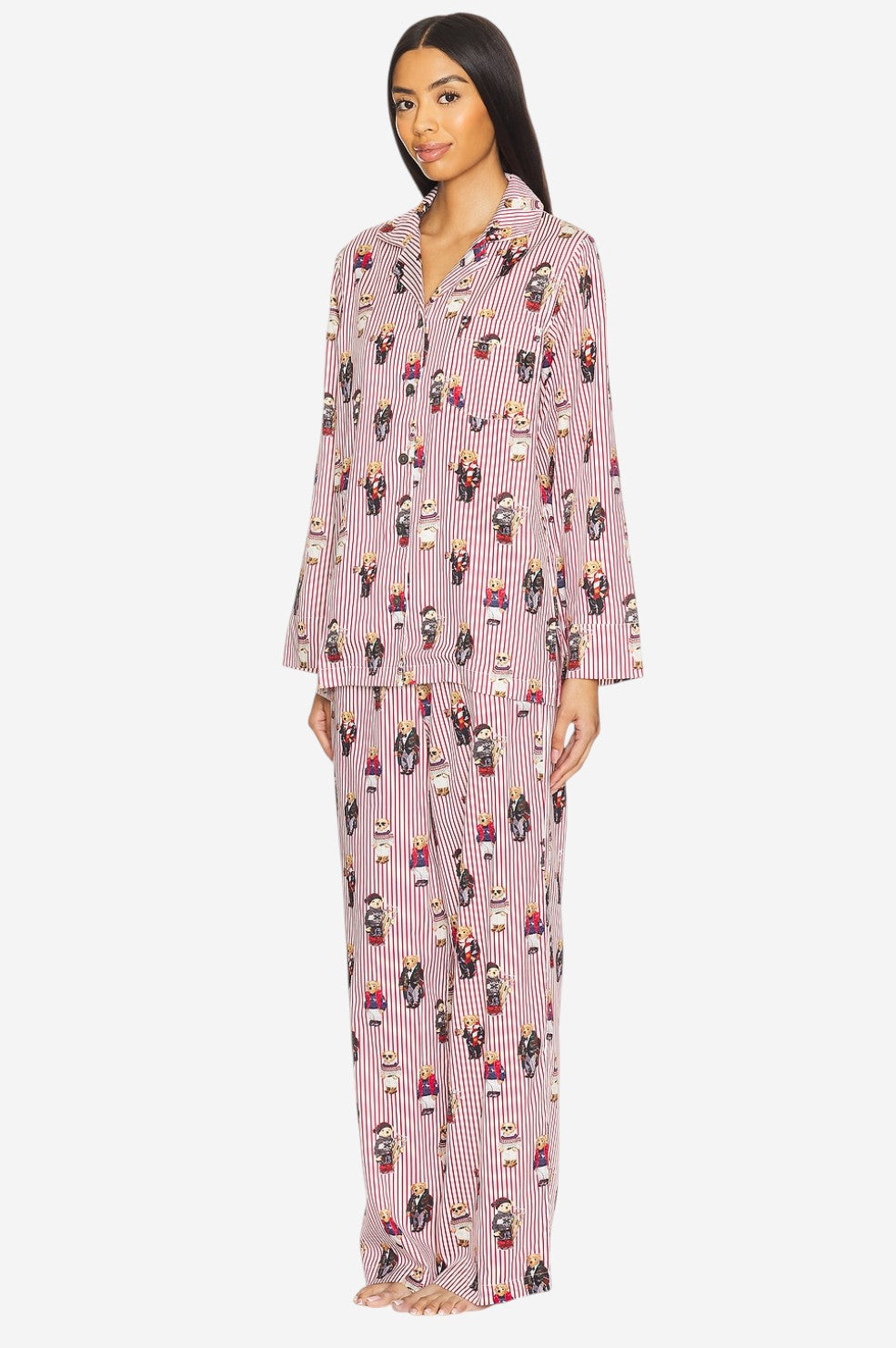 Madison PJ Set - Iconic Bear Snowfall Red - Shop Yu Fashion