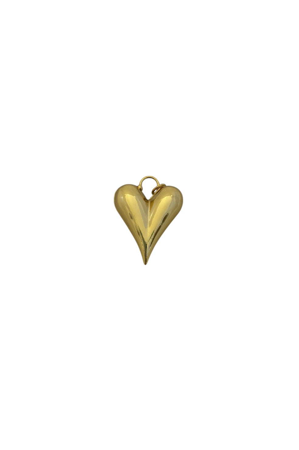 Puffy Heart Charm - Gold - Shop Yu Fashion