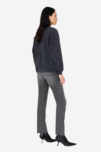 *PRE-ORDER* Spencer Sweatshirt Leopard - Washed Black - Shop Yu Fashion