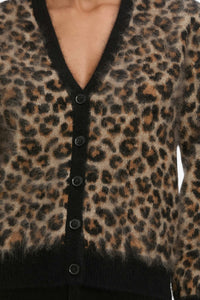 *PREORDER* The Brushed Cashmere Cardi - Leopard - Shop Yu Fashion