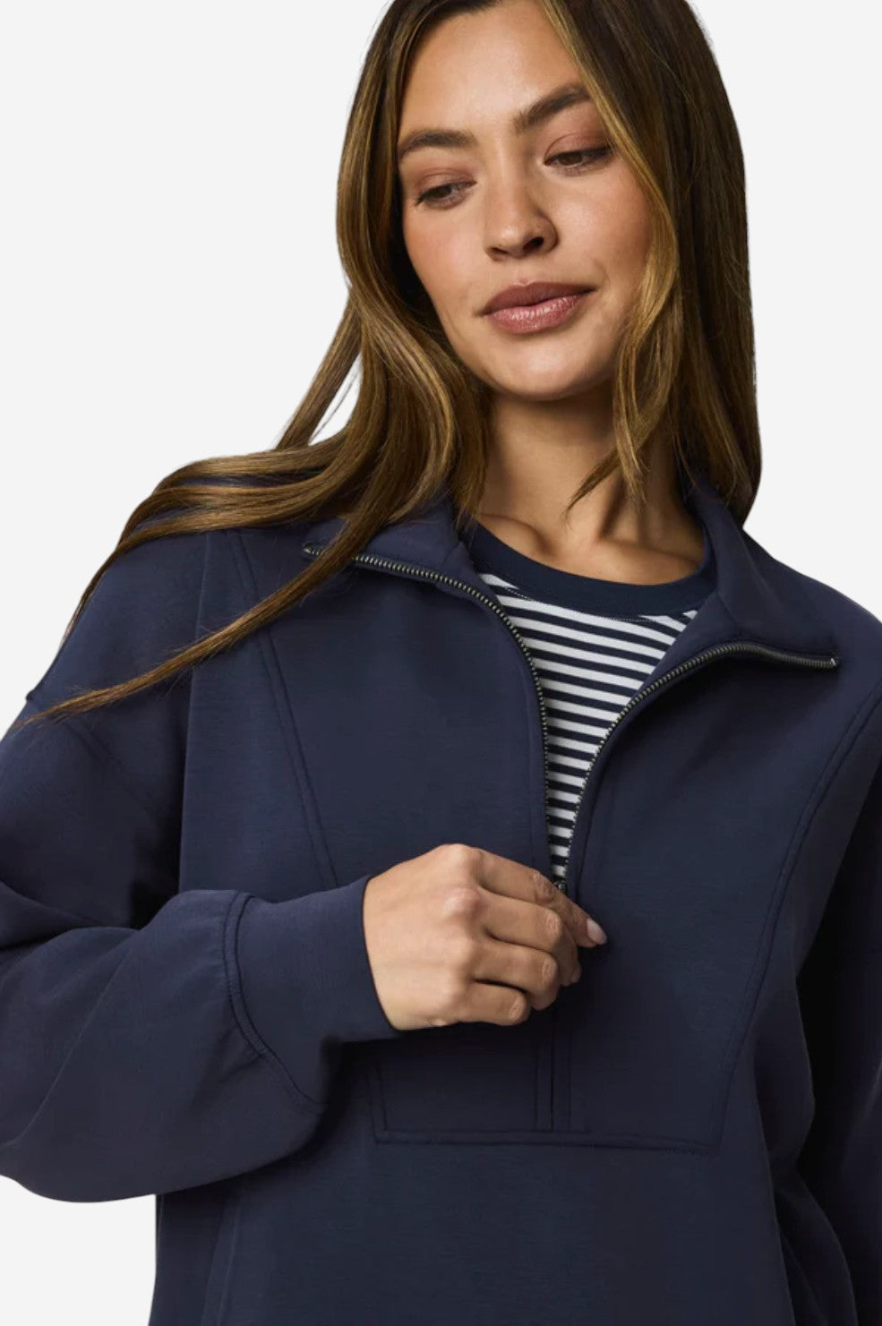 Scubasoft Quarter Zip Sweatshirt - Navy