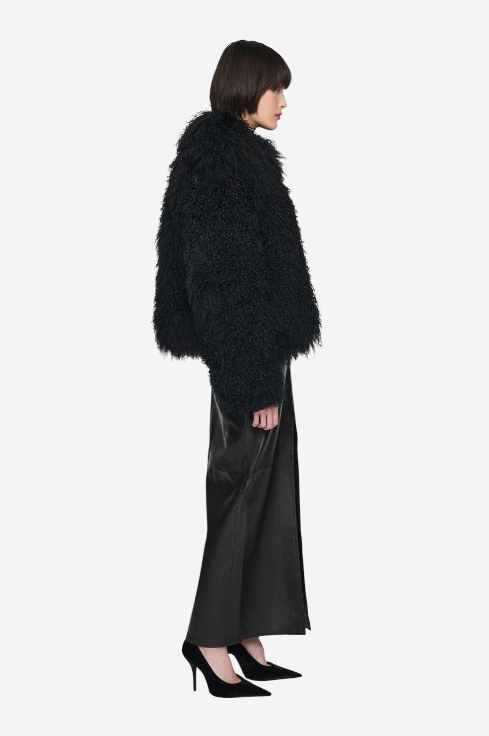 *PRE-ORDER* Rochelle Shearling Coat - Black - Shop Yu Fashion