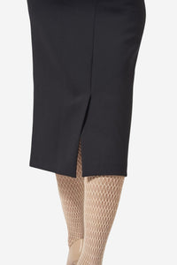Midnight Grace Midi Skirt - Black