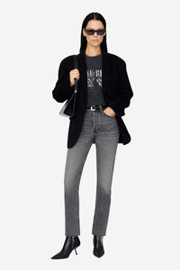 *PRE-ORDER* Spencer Sweatshirt Leopard - Washed Black - Shop Yu Fashion