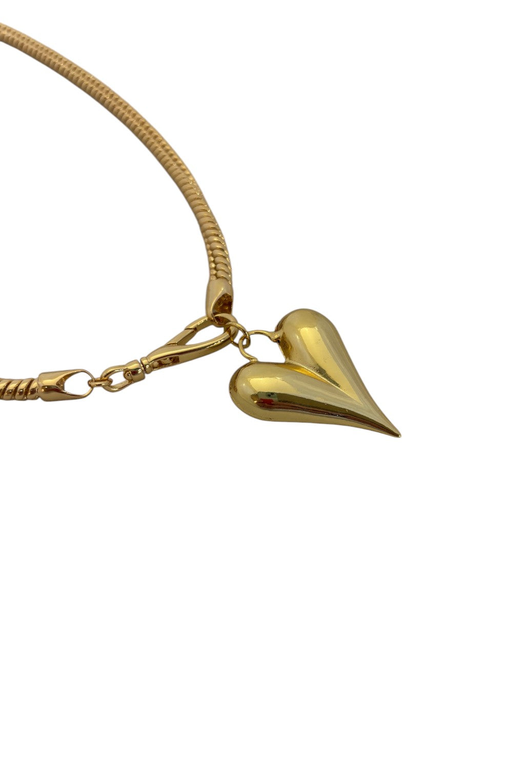 Puffy Heart Charm - Gold - Shop Yu Fashion