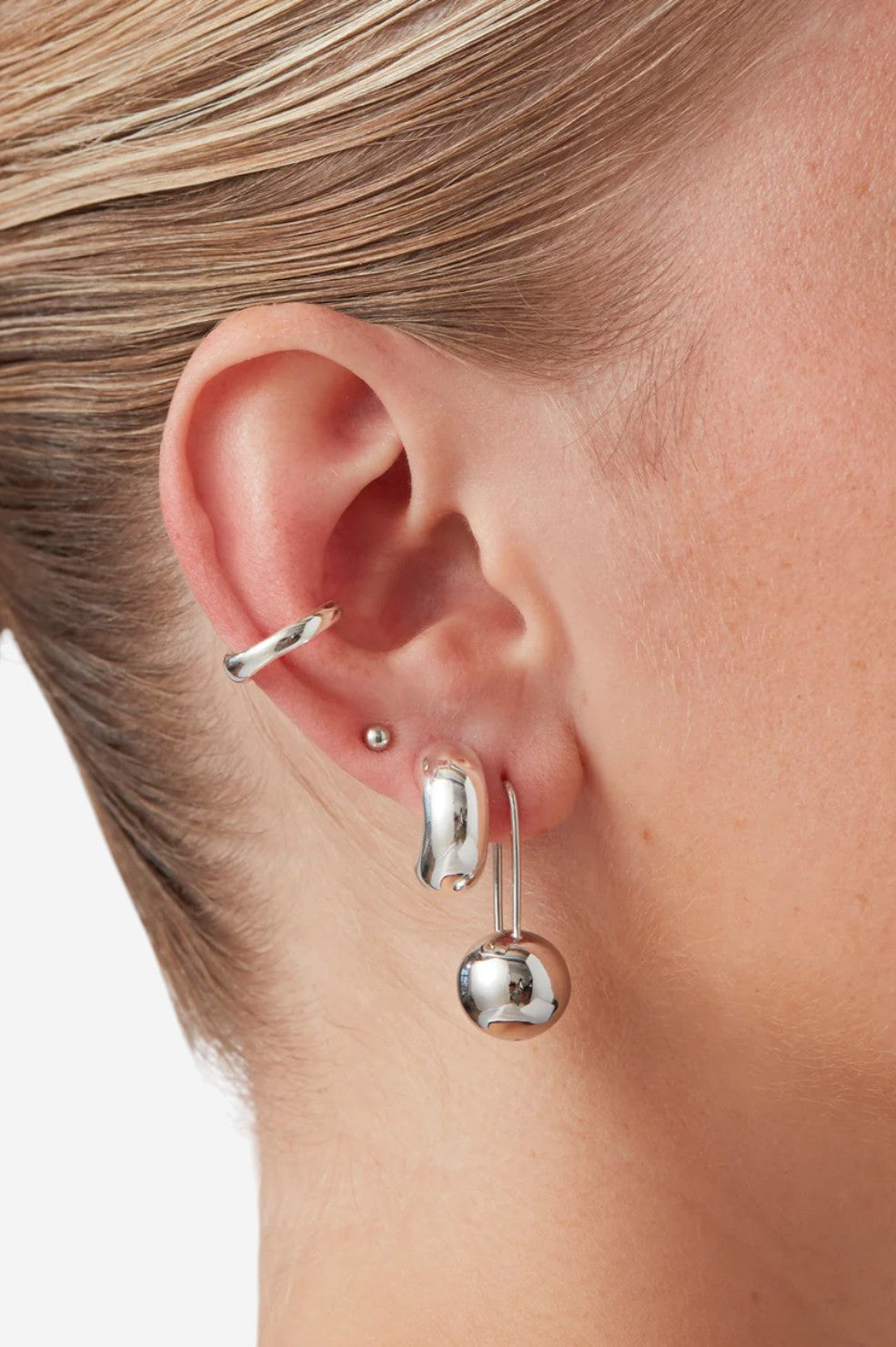Sila Ear Cuff Set - Two-Tone - Shop Yu Fashion