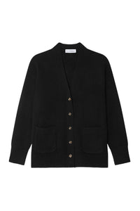 Cashmere Luxe Pocket Cardigan - Black