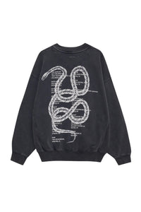 Jaci Sweatshirt Twisted Snake - Washed Black