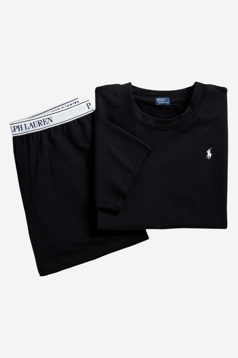 Club Terry 2-Piece Short-Sleeve Pajama Set - Black - Shop Yu Fashion
