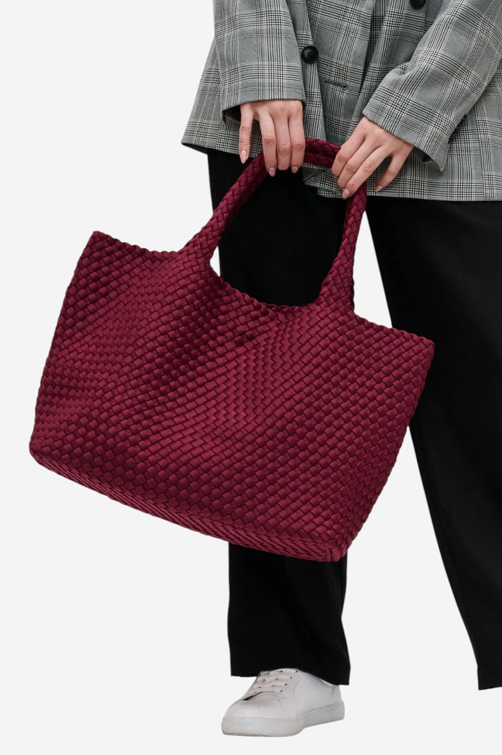 Sky's The Limit Large Tote - Wine - Shop Yu Fashion