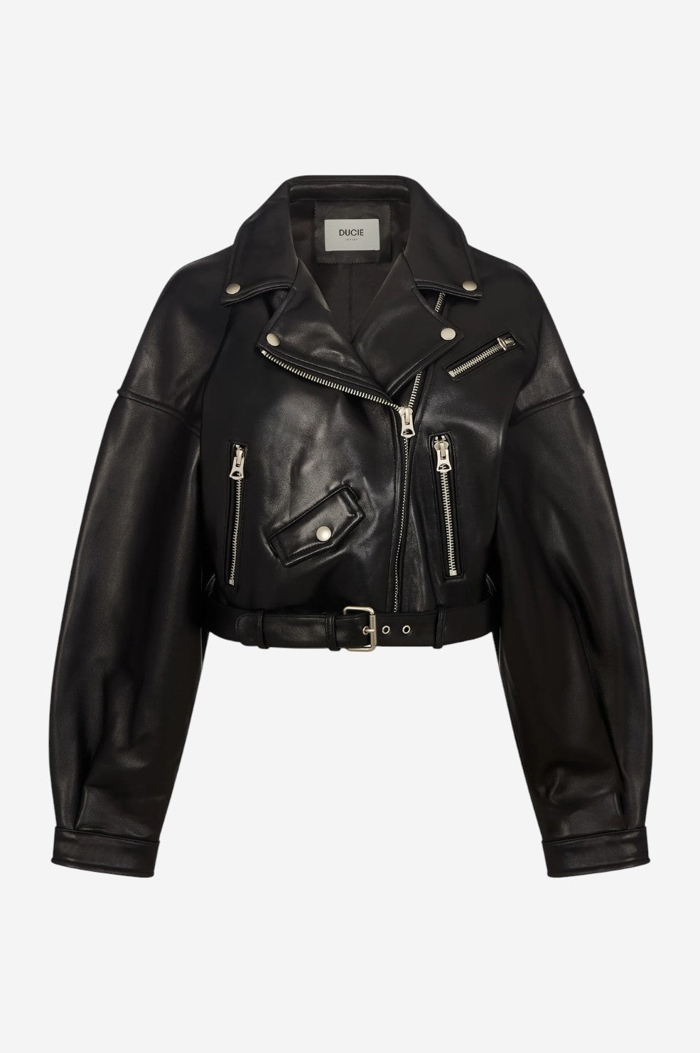 *PRE-ORDER* Tanya Leather Biker Jacket - Black - Shop Yu Fashion