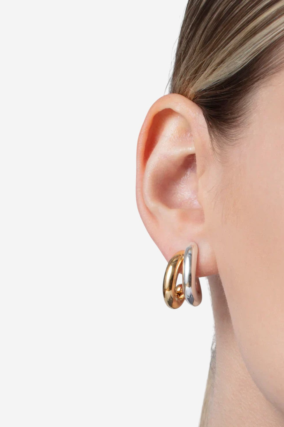 Florence Earrings - Two-Tone - Shop Yu Fashion