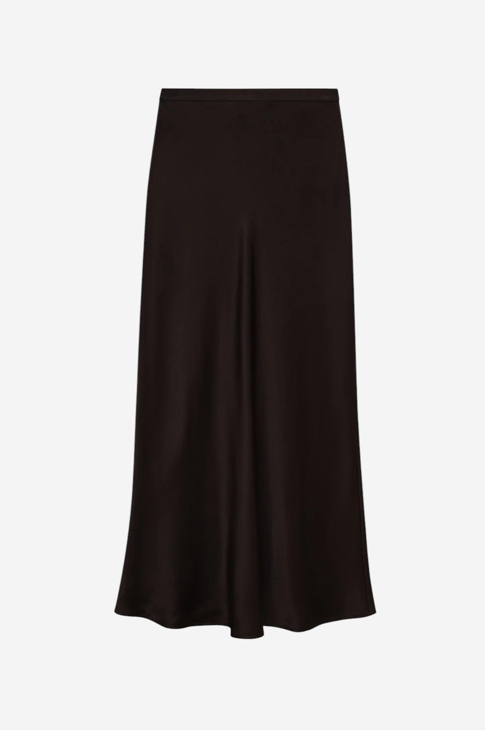 Bar Silk Skirt - Deep Brown