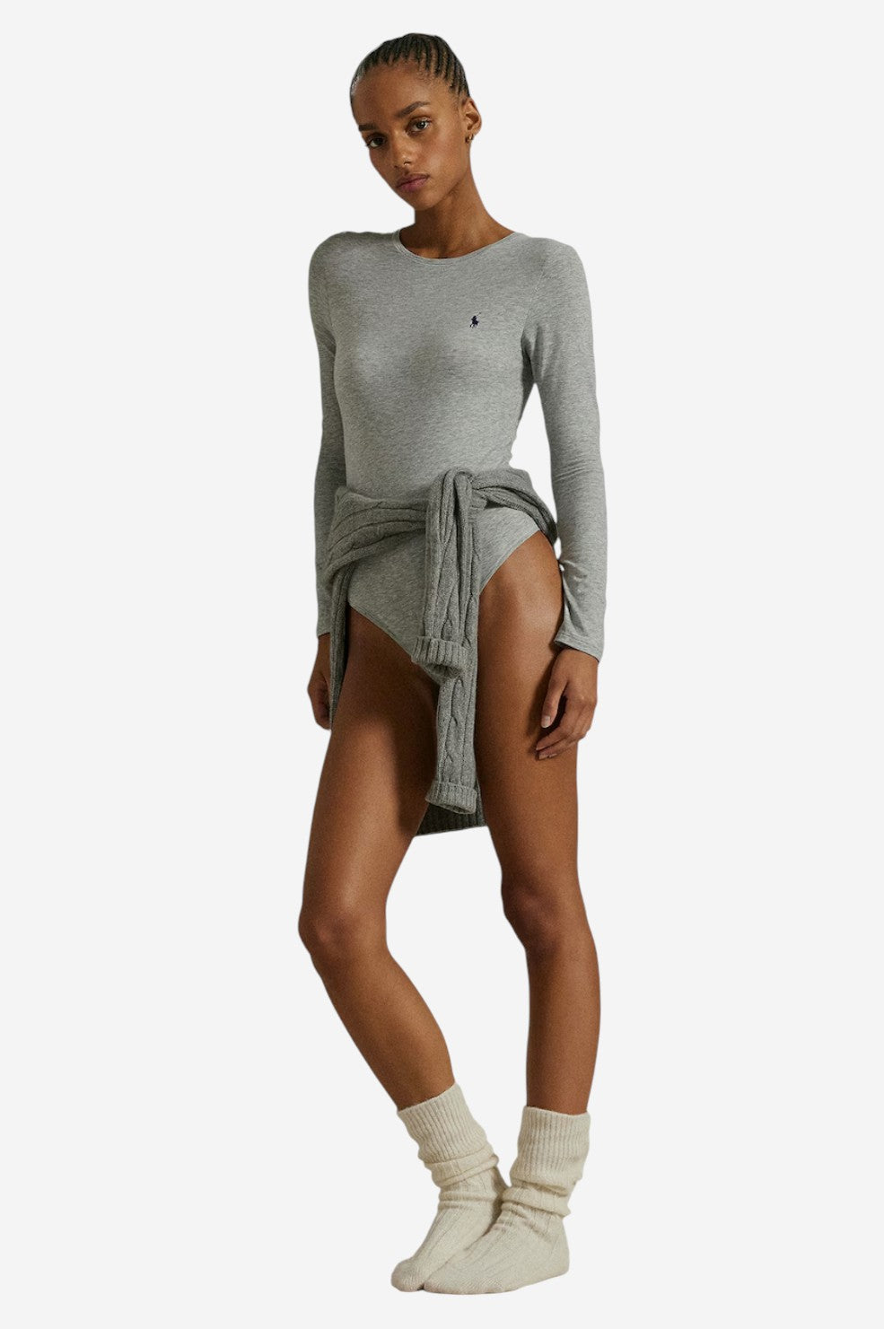 Club Cotton Bodysuit - Grey