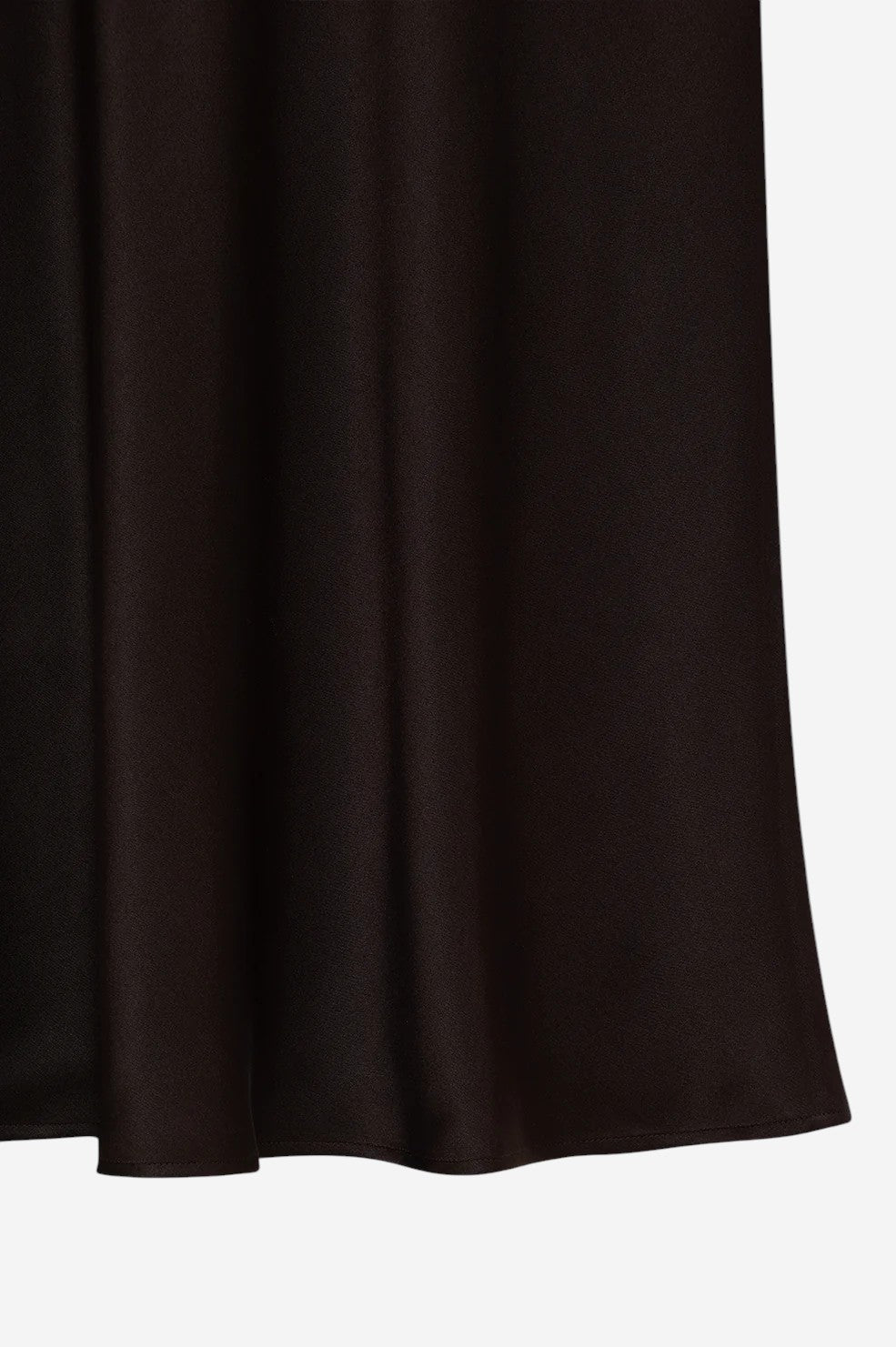 Bar Silk Skirt - Deep Brown