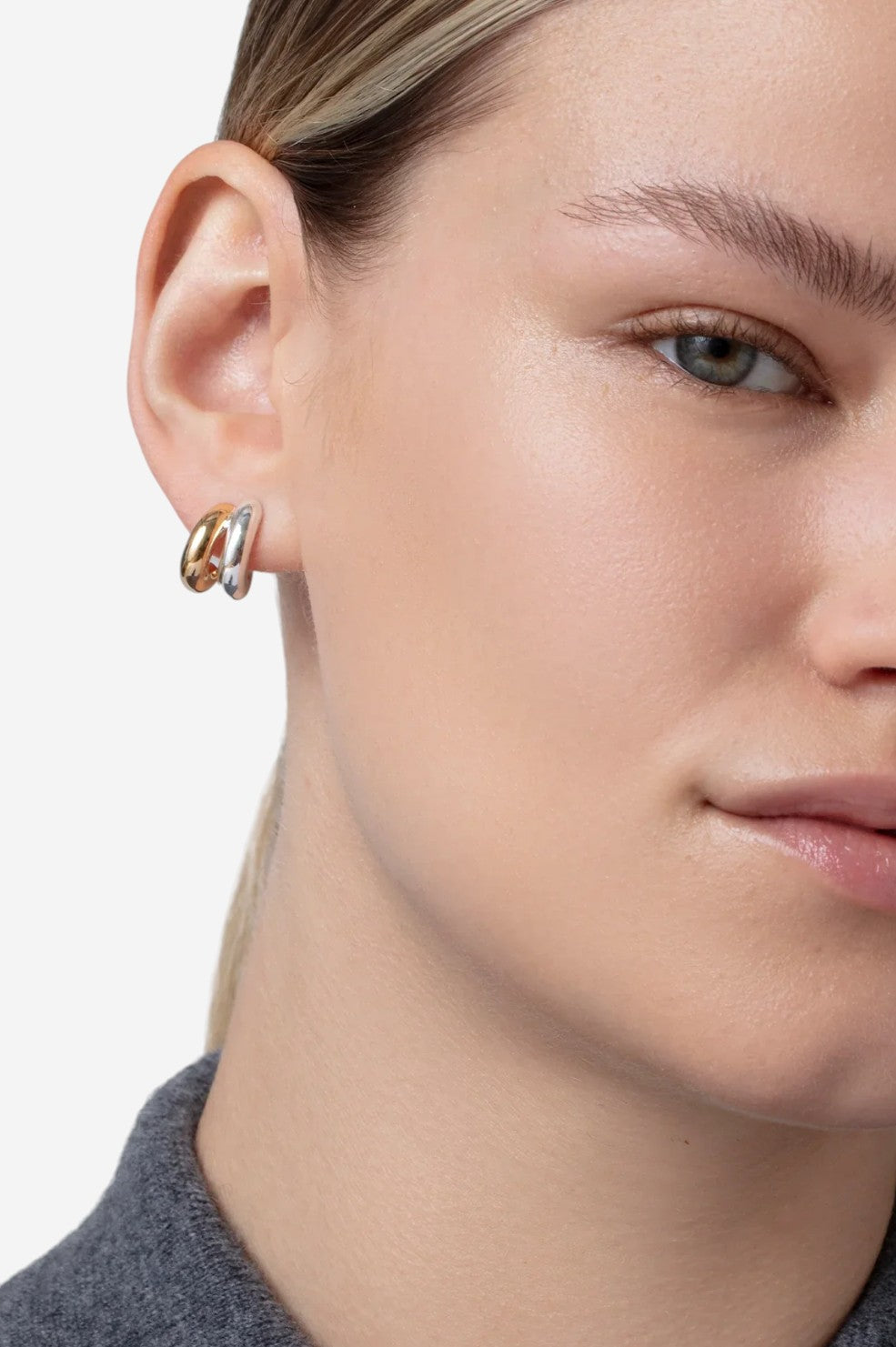 Mini Florence Earrings - Two-Tone - Shop Yu Fashion