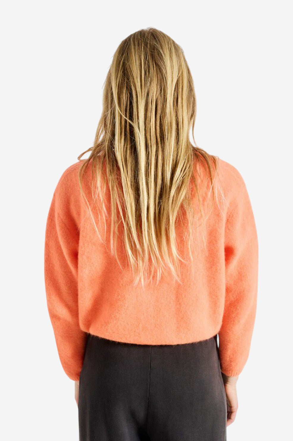 *PRE-ORDER* Vitow Cardigan - Fluorescent Carrot Melange - Shop Yu Fashion