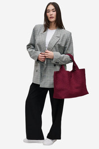 Sky's The Limit Large Tote - Wine - Shop Yu Fashion
