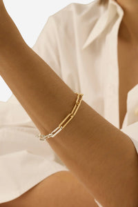 Andi Slim Bracelet - Two-Tone - Shop Yu Fashion