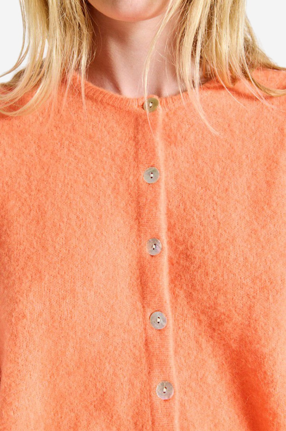 *PRE-ORDER* Vitow Cardigan - Fluorescent Carrot Melange - Shop Yu Fashion