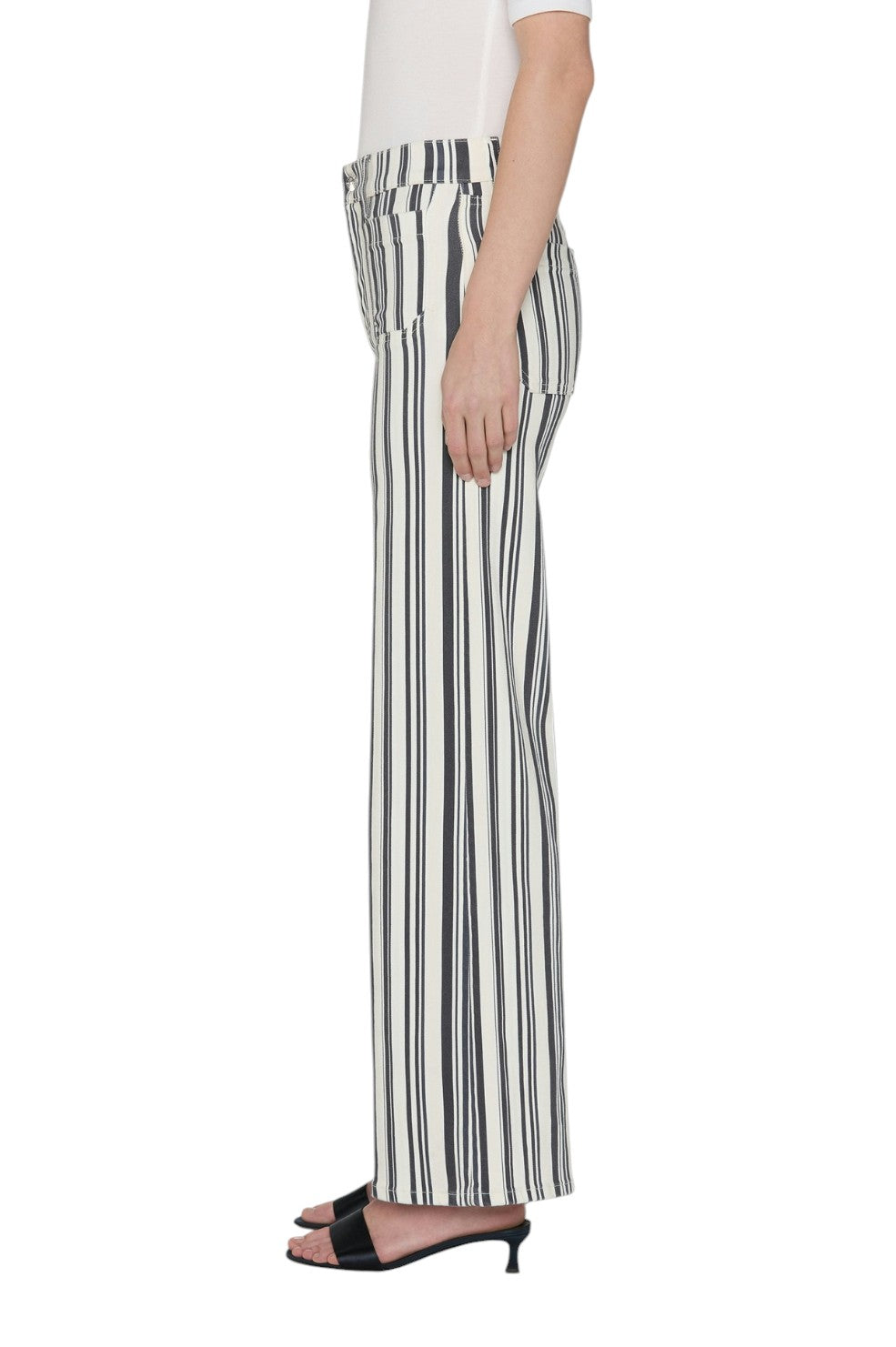 Le Slim Palazzo Modernist Pocket - Navy Stripe