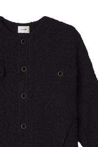 Cocoon Short Coat - Black Multi