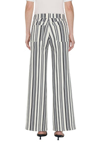 Le Slim Palazzo Modernist Pocket - Navy Stripe