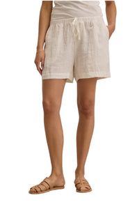 Velvet X Cleo Wade Amber Woven Linen Short - White