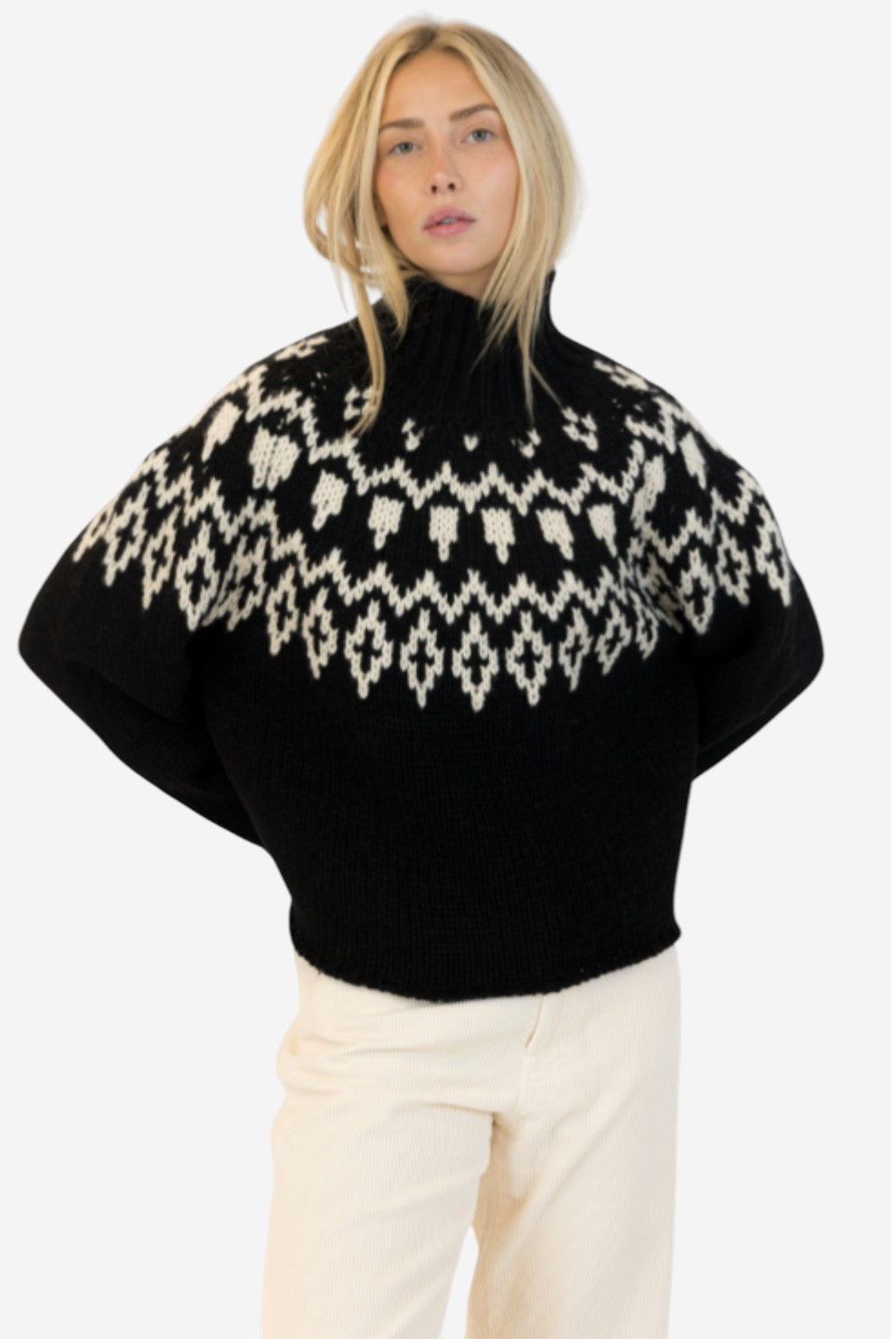 AggieFair Crewneck Pullover - Black/White - Shop Yu Fashion