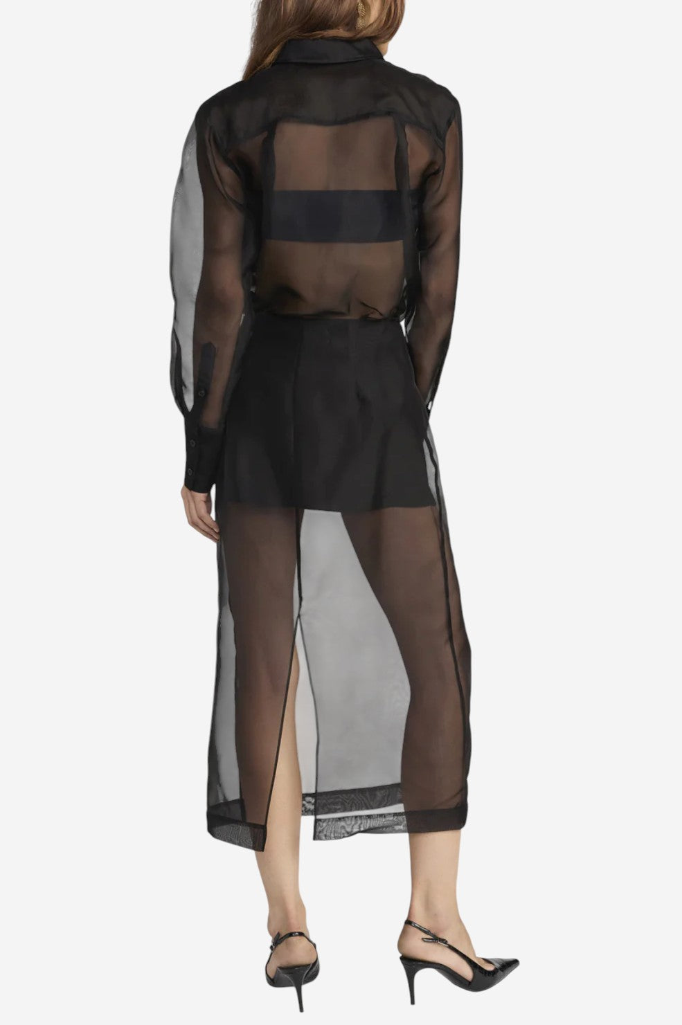 The Silk Organza Skirt - Black